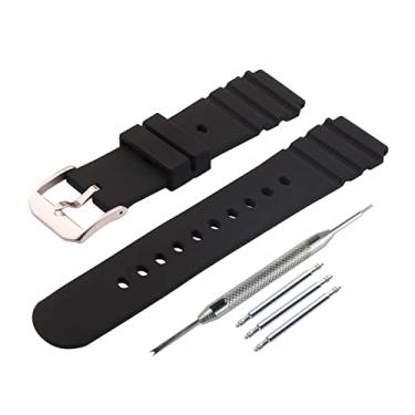 Imagem de JETHENG Pulseira de relógio de substituição de borracha adequada para Luminox DPB 3000 3100 3200 3400 3600 série 3900 pulseira de relógio de silicone para homens e mulheres, preta