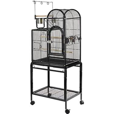 Imagem de Gaiola de pássaro moderna para papagaio de pássaro gaiola de basalto de pele de tigre gaiola grande de reprodução de papagaio para reprodução de pássaros bando papagaio papagaio canário gaiola de