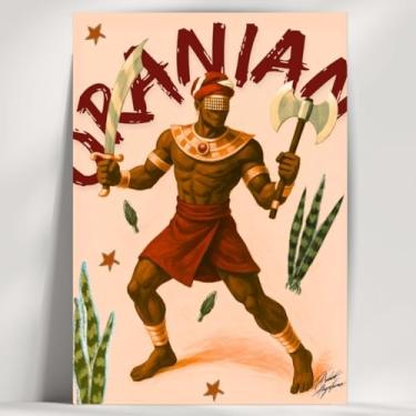Imagem de Coleção de 62 quadros decorativos Giz - Umbanda e Candomblé - Decoração Orixá - Afro Brasileira - Escolha o seu Orixá! (Clássico, Oranian, 28x20cm)