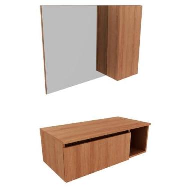 Imagem de Conjunto Para Banheiro Gabinete Bn3601x02 Amendoa - TECNO MOBILI