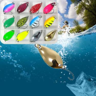 Imagem de 12 iscas de pesca, 10 cm, 15,6 g, plástico, artificial, realista, ferramentas de pesca, acessório para entusiastas de pesca, amantes de pesca, pesca de truta robalo