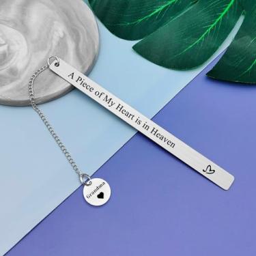 Imagem de Presentes em memória da avó Marcadores de página Presente de simpatia para perda da avó Presentes de lembrança para perda de luto da avó, presentes de marcadores, presente de condolência, lembrança de