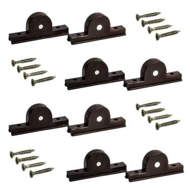 Imagem de Kit De 8 Rodízios Para Janelas E Portas De Correr Trilho 8Mm