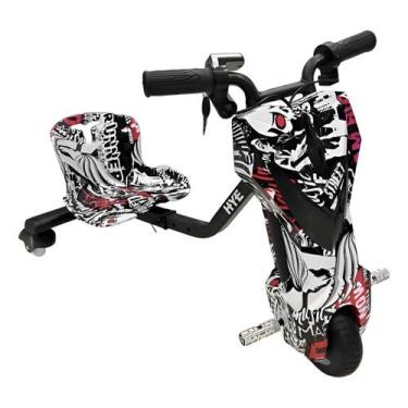 Imagem de Triciclo Drift kids Radical infantil Elétrico 3 Velocidades kit proteç