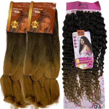 Imagem de Kit Gypsy Braids Jumbo African Beauty 800 Gramas + Orgânico - bbless, 