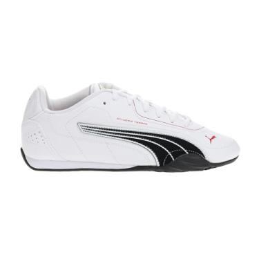 Imagem de PUMA Tênis masculino Scuderia Ferrari Catch cadarço casual - branco, Branco, 45