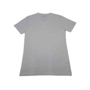 Imagem de Camiseta Manga Curta Gola V 100% Algodão Branco GG Basic+