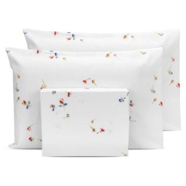 Imagem de Lençol Super King 3 Pçs Estampado C/ Fronhas Percal 180 Fios Coleção 2