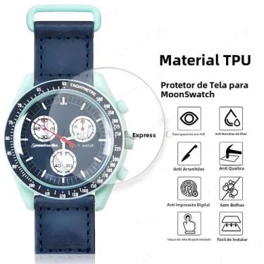 Imagem de Protetor De Tela Hidrogel TPU HD Transparente Para Omega Swatch MoonSw