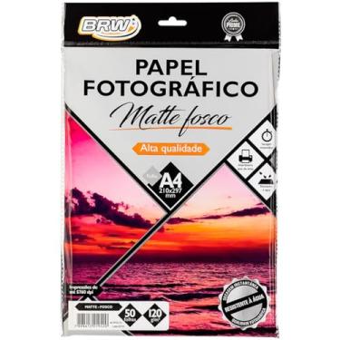 Imagem de Papel Fotográfico Matte Fosco 180g com 50 Folhas, BRW