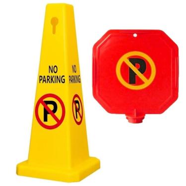 Imagem de Cone Estacionamento Sinalizaçao Viaria Obra Avenida Estrada Rua Proibido Estacionar Vaga Isolamento Area Restrita