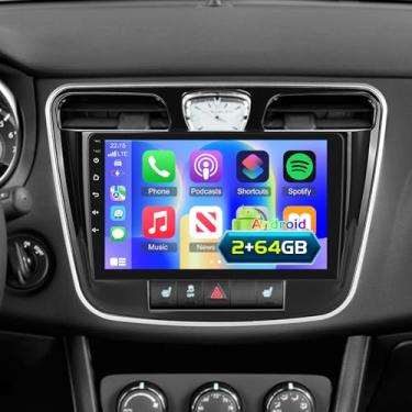 Imagem de Tela 2+64G de 9 polegadas para Chrysler 200 Radio 2011-2014, Android Touchscreen Chrysler 200C Car Stereo, Carplay/Android Auto/1080P/SWC/Bluetooth
