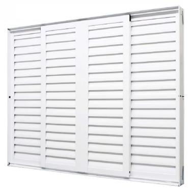 Imagem de Janela Veneziana Perfecta 6f 200x100 Branca - 1020-156 - Jap Janela Veneziana Perfecta 6f 200x100 Bc 1020-156 Jap