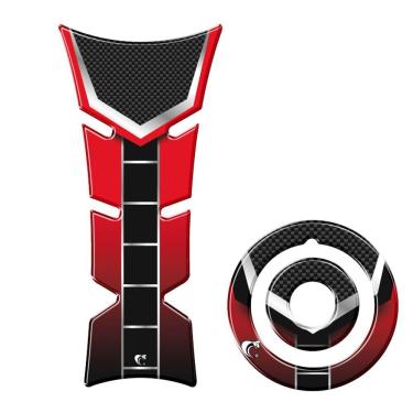 Imagem de Kit Protetor De Tanque E Bocal Moto Yamaha Vermelho Vermelho