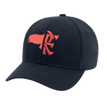 Imagem de Boné Flamengo Aba Curva SuperCap 6 Gomos - Preto/vermelho-Unissex
