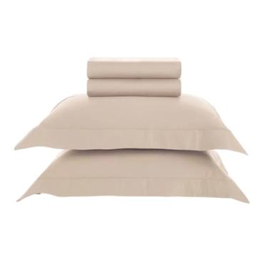 Imagem de Jogo de cama Queen 100% algodão Egípcio Karsten 300 Fios 4Pç (Dallas Rosa)