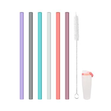 Imagem de KLOWOAH Canudos de substituição para garrafa de água de aço inoxidável FreeSip Sway Owala 1,134 g, com 1 pincel (6 cores para 1,134 g)