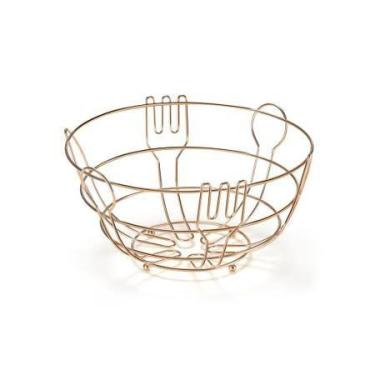 Imagem de Fruteira de Mesa Querida Rose Gold 2211 Arthi - Ø 24,8 x A. 12,8 cm