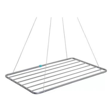 Imagem de VARAL DE TETO MOR 0,90X0,56 6033 ALUMÍNIO - Capacidade para 12Kg