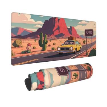 Imagem de CANFLASHION Tapete de mouse Grassland Highway, tapete de mesa de escritório 80 x 28 cm, mouse pad grande para jogos, XL estendido à prova d'água para computador com base de borracha antiderrapante