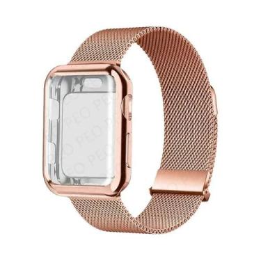 Imagem de Pulseira De Metal Com Fecho Magnético Para Apple Watch, 45mm 44mm 38mm