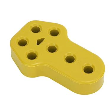 Imagem de Matybobe Suporte de montagem isolante de borracha para bucha de escapamento de carro 7 furos 12 mm de diâmetro universal durável resistente a altas temperaturas (amarelo)