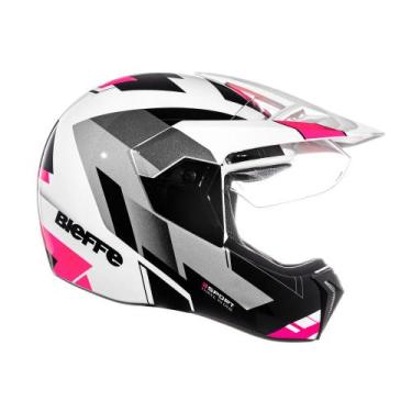 Imagem de Capacete Bieffe React 3 Sport, Branco com Pink, 56
