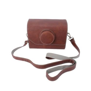 Imagem de GOWENIC Estojo de Câmera para Fotógrafos, Bolsa de Câmera retrô de Couro PU à Prova D'água Com Alça de Ombro Diagonal para DSLR/SLR/Sem Espelho