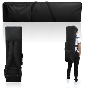 Imagem de Capa Bag Super Luxo Acolchoada Para Teclado Musical Roland XPS-10 Impermeável Reforçada Profissional Espuma Densa Alça Mochila Preta Premium Proteção Completa teclado xps10 61 teclas semi case