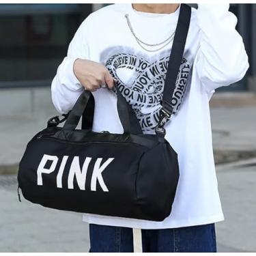 Imagem de Sacola de nylon de qualidade – Bolsa moderna e versátil para academia e viagem para homens e mulheres – Grande capacidade, Preto, One_Size, Moderno