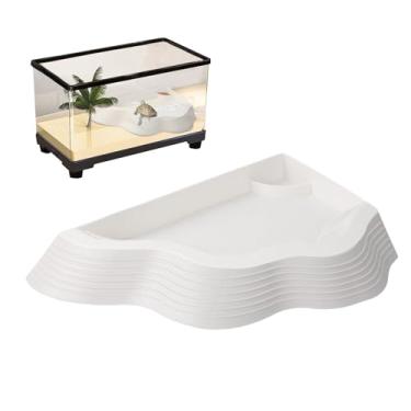 Imagem de Piscina de répteis | Bacias de banho antiderrapantes de tartaruga com rampa - decoração de aquário, bandeja de imersão de répteis para lagartixa dragão barbudo de cobra