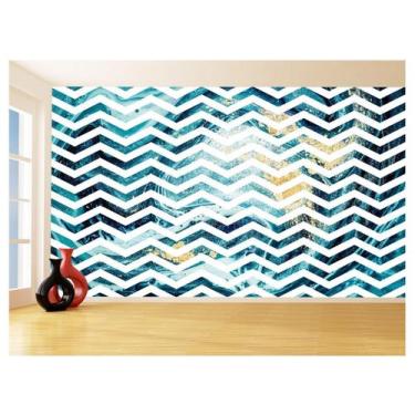 Imagem de Papel De Parede 3D Sala Chevron Zig Zag Listras 3,5M Zig98 - Você Deco