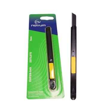 Imagem de Estilete Plástico Multiuso Lâmina Metal Novum 9mm Expex - EXFER-049