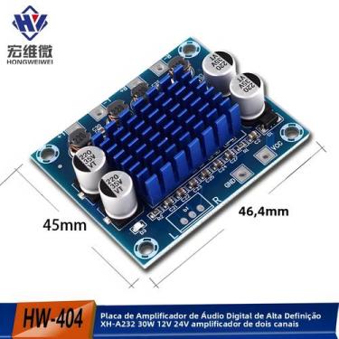 Imagem de Placa Amplificadora De Áudio Digital Estéreo De 2.0 Canais 30W+30W Par