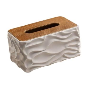 Imagem de WeiLaiKeQi Porta-lenços de papel com capa para caixa de lenços, decoração de mesa, organizador inovador para lenços faciais e dispensador de papel, ideal para, Cinza