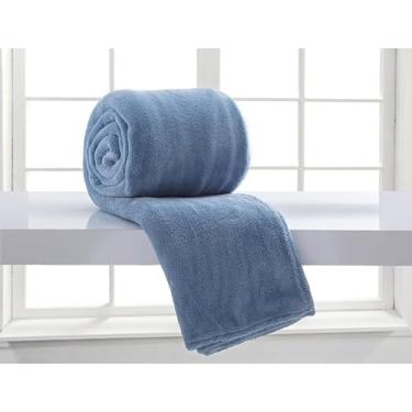 Imagem de Manta Home Design Corttex – Toque Pelúcia, Super Macia e Leve | Tamanhos Solteiro, Casal e King | Cores Modernas e Conforto Aconchegante (Índigo, Casal)