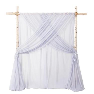 Imagem de Ling's moment Cortinas transparentes extra largas, cortina de entrada de janela de chiffon sem rugas para portas de vidro deslizantes, sala de estar, festa de casamento, quarto, casa de fazenda, palco