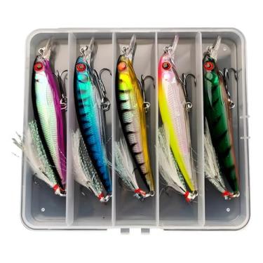 Imagem de Kit 5 Isca Artificial Meia Agua Tucunaré Dourado Traira 11cm - 13g +