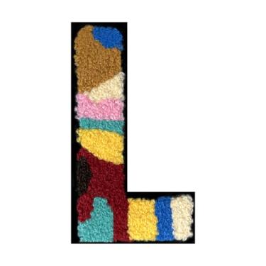 Imagem de Remendos individuais de letras de chenille de camuflagem de 15 cm – Letras universitárias de ferro ou costuradas, perfeitos para jaquetas, jeans, mochilas, sapatos e projetos DIY (G)