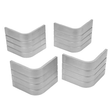 Imagem de RiToEasysports Tampas de Canto de Pontão, Proteção de Convés de Barco de Alumínio para Cantos Arredondados de 90°, Tampas de Grau Marítimo Fundido para Serviço Pesado de 3-1/8 pol. a 3-3/16 pol. de