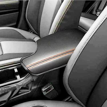 Imagem de SENSHINE Capa de apoio de braço do console central para acessórios Subaru Crosstrek 2018 2019 2020 2021 2022 2023 Impreza 2017-2023 capa de console personalizada de couro protetor de assento central