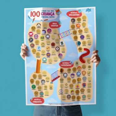 Imagem de Kid Quest 100 Atividades – Pôster Raspadinha Infantil para Desenvolvimento e Diversão