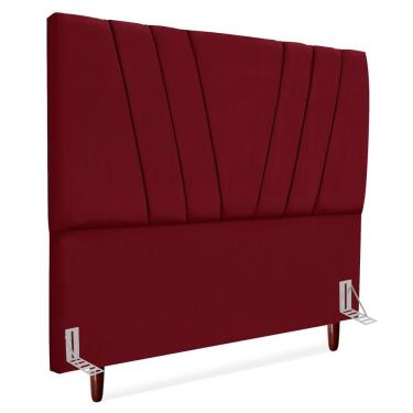 Imagem de Cabeceira Queen 160 Cm Com Frame Belgica Suede Vinho Artte Vinho