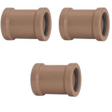 Imagem de Luva de Correr 40mm PVC Encanamento Conexão Kit 03 Un