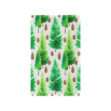 Imagem de Wassud Placa de cobertura de interruptor de luz para tomada decorativa de pinheiro, placa de parede para tomadas elétricas duplex 11 x 6 cm