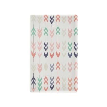 Imagem de Wassud Placa de cobertura de interruptor de luz com padrão de seta colorida, capas de tomadas duplex, placa de parede, decoração de casa, sala de estar, quarto, decoração