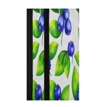 Imagem de STAYTOP 2 peças de capas de maçaneta de geladeira de mirtilos e folhas, capas de maçaneta para geladeira e forno de micro-ondas, mantenha seu aparelho de cozinha limpo de gotejamentos, óleo