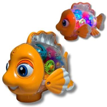 Imagem de Presente de Natal Brinquedo Peixe Palhaço Luz e Som - Atena