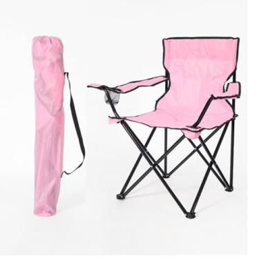 Imagem de Cadeira De Praia DobráVel — ConstruçãO Robusta, Ideal Para Pesca E Acampamento(Rosa)
