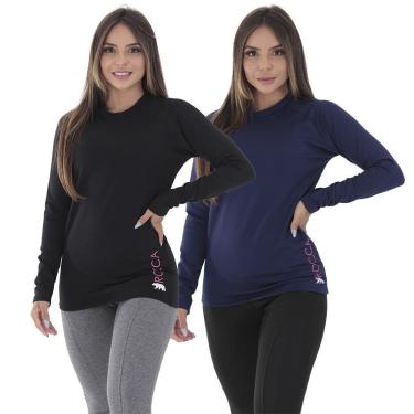 Imagem de Kit 2 Blusas Femininas Segunda Pele Térmica Peluciada Diversas Cores-Feminino